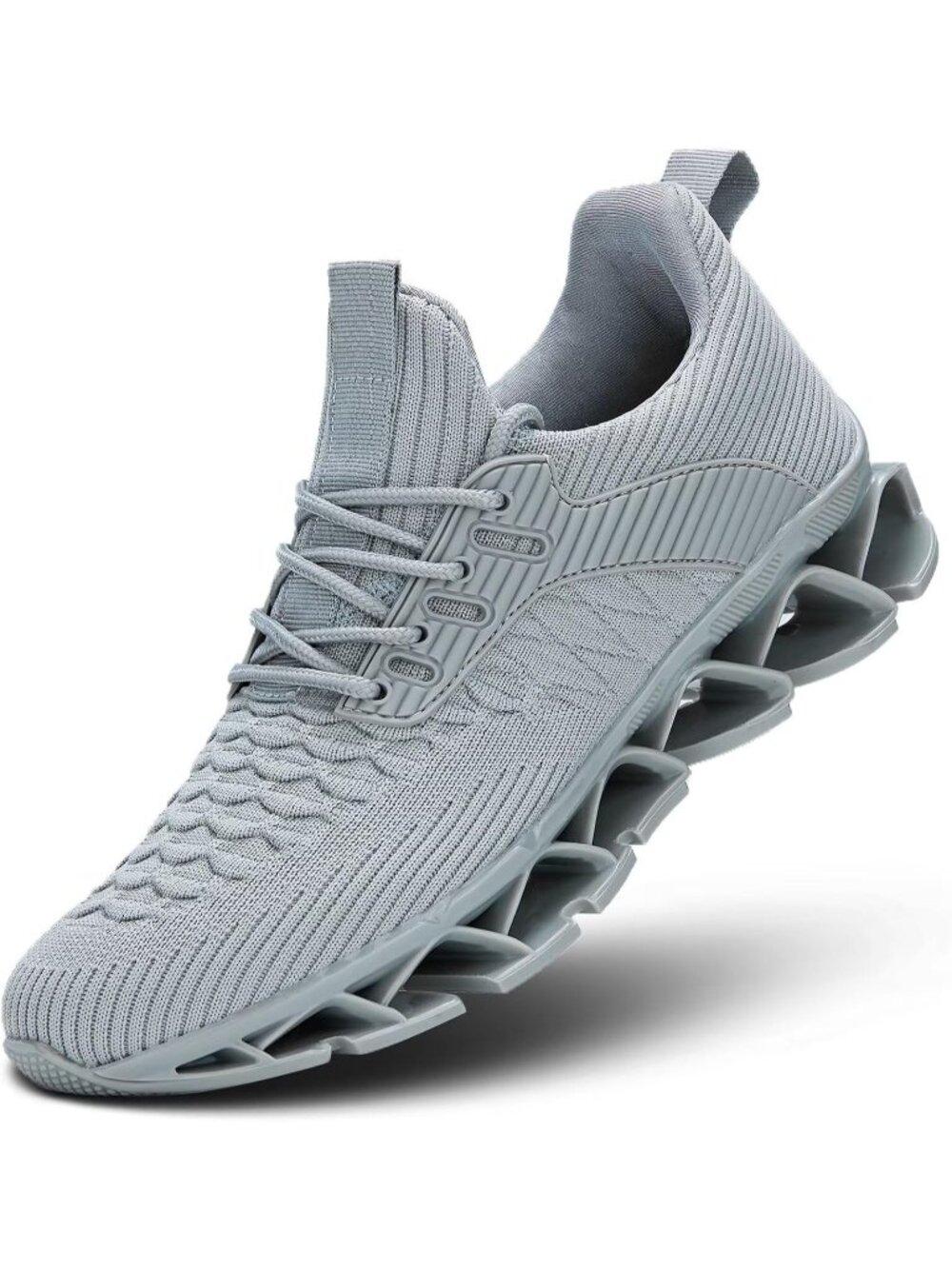 Women's Grey Comfortable Non Slip Work Sport Blade Tennis Fashion Sneakers